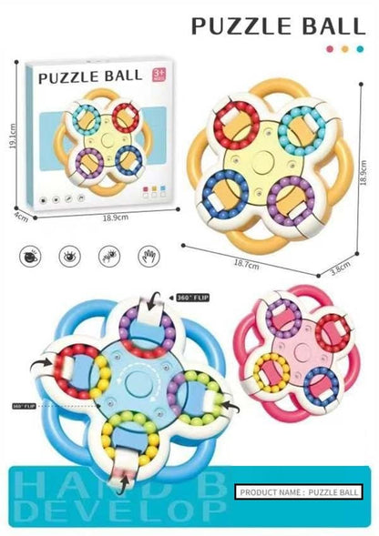 Puzzle Ball 4-Side | 3D Maze Fidget Cube Toy for Stress Relief & Brain Exercise