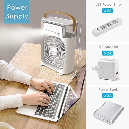 Multifunction USB Mist Fan | 3-in-1 Air Cooler & Humidifier