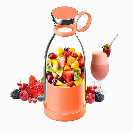 Electric Portable Mini Juicer Bottle | Wireless Personal Juicer Blender for Smoothies & Shakes (4 Blade Design)