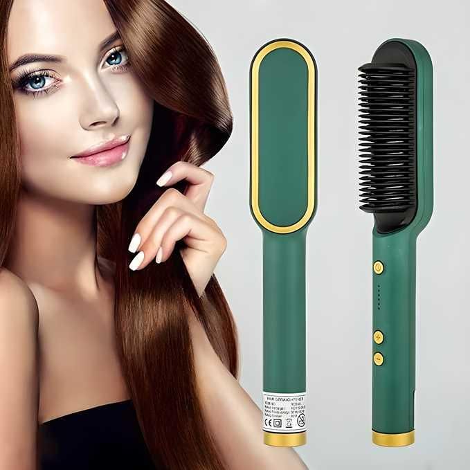 Electric Hair Straightening Comb | Fast Heating Ceramic Brush for Smooth & Shiny Hair
