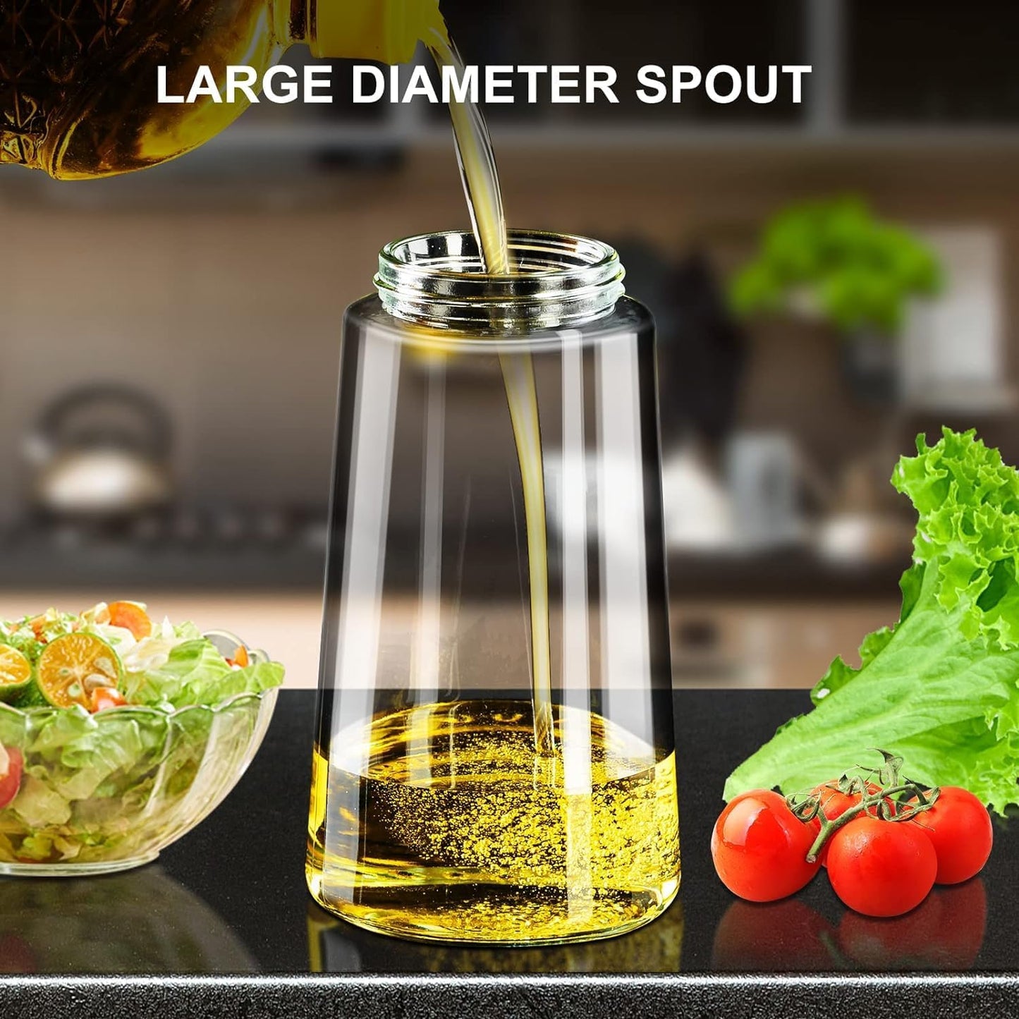 500ml Glass Oil Sprayer & Dispenser | Dual Spray & Pour Kitchen Bottle