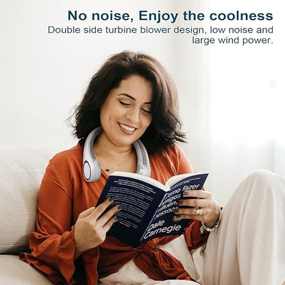 Bladeless Portable Neck Fan – Rechargeable, Hands-Free Cooling for Outdoor & Indoor Use