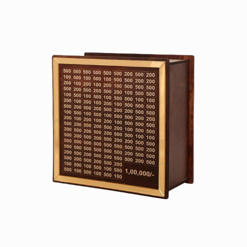Wooden Money Saving Box ₹1,00,000 Target | Premium Coin & Cash Collection Piggy Bank