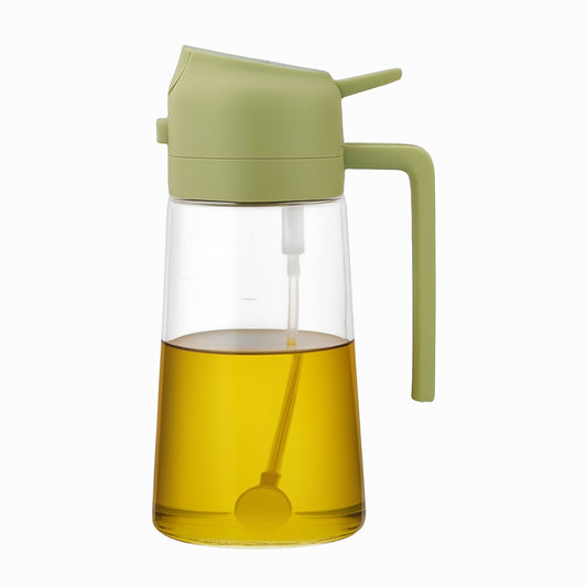 500ml Glass Oil Sprayer & Dispenser | Dual Spray & Pour Kitchen Bottle